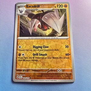 excadrill [reverse holo] - 109/191 (common) — pokemon: surging sparks